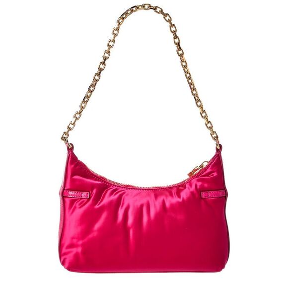 Givenchy Voyou Party Satin & Leather Shoulder Bag, Pink - Picture 2 of 5